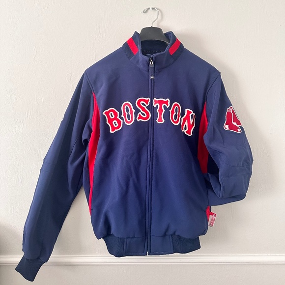 24M/MEN'S BOSTON RED SOX JACKET/MAJESTIC/MLB/FULL ZIP/LINED/SIZE SMALL/POCKETS!